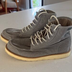 Eastland Gray Men's Boots with Cream Soles